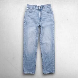 Madewell Perfect Vintage Straight Jeans Women 25 Blue Stretch Denim